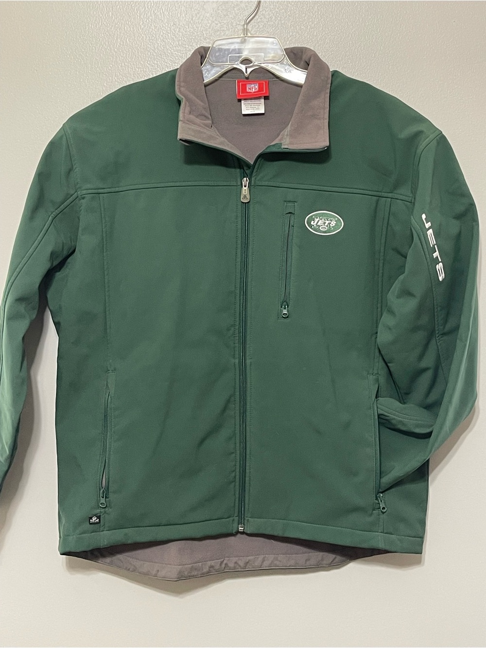 Vintage New York Jets Softshell Jacket Mens XL Green 90s NFL Windbreaker Zip